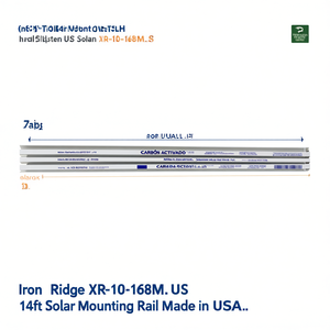 Riel de Montaje Solar IronRidge XR-10-168M-US de 14 pies, Fabricado en EE. UU. - Product Image 3