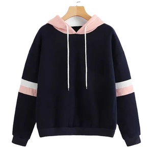 Sudadera con capucha para mujer, de tejido tropical, estilo urbano, holgada, de forro polar, suéter tipo jersey, color liso, oversize - Product Image 1