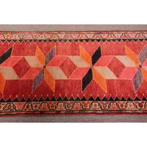 Vintage Turkish Rug, 2.7x13.4 ft <b>Runner</b> Rug, <b>Red</b> Orange Plants & trees Rug - Product Image 4