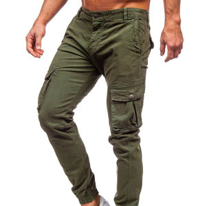 Pantalones Cargo de algodón para senderismo al aire libre, ropa de calle para hombre, pantalones Cargo rectos informales de secado rápido con múltiples bolsillos, pantalones para hombre - Product Image 6