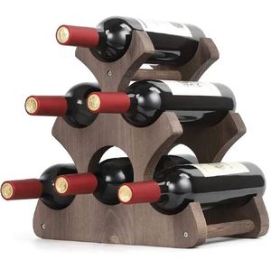 การออกแบบที่หรูหราที่วางขวดไวน์สําหรับห้องครัวตกแต่งบ้านโต๊ะรับประทานอาหารแชมเปญที่วางไวน์แสดงบาร์ - Product Image 4