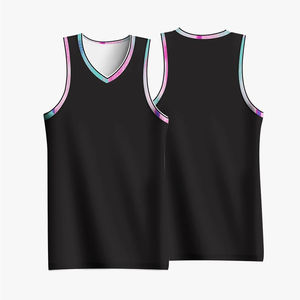 Meilleur débardeur en maille avec motif de lettre unique Dernier maillot de basket-ball entièrement réversible - Product Image 4