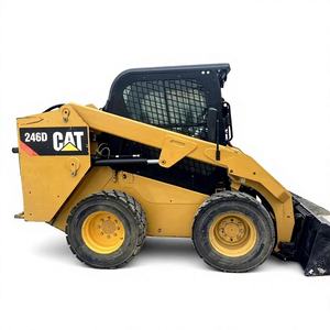 Cargadora Compacta de Ruedas CAT 246D Usada de Fábrica, Cargadora de Construcción Diésel para Manejo de Materiales en Obras - Product Image 1