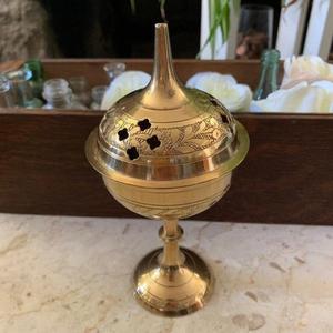 Incensario de latón decorativo de alta calidad Jerusalén Iglesia y boda hogar jardín decoración quemador de incienso en precio competitivo - Product Image 3