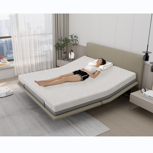 <span class=keywords><strong>Lit</strong></span> électrique réglable ergonomique King Size avec revêtement en cuir, lumière à capteur et <span class=keywords><strong>tête</strong></span> <span class=keywords><strong>de</strong></span> <span class=keywords><strong>lit</strong></span> amovible - Product Image 2