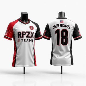 Alta calidad 100% algodón cuello redondo ropa deportiva personalizada sublimada hombres Softball baloncesto fútbol pesca Jerseys - Product Image 3