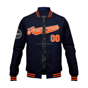 Chaqueta Varsity personalizada de lana de primera calidad Diseño único con decoración de bordado frontal de estilo sobresaliente Modelo - Product Image 2