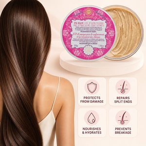 Traitement capillaire réparateur intensif avec beurre de karité, huile de coco, argousier, aloès et miel pour cheveux secs, cassants, abîmés et affaiblis - Product Image 3