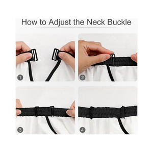 Venta al por mayor barato negro salón de belleza corte de pelo capa de peluquero con logotipo bordado - Product Image 5