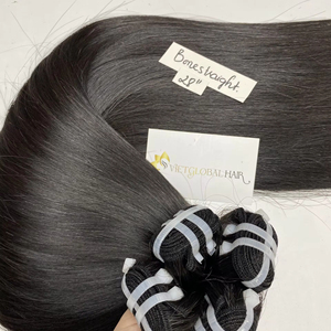 Vente chaude 100% Vierge Grade Vietnamien Fille Cheveux Os Droite Machine Double Trame Pleine Taille Diverses Couleurs Doux Cheveux Humains - Product Image 1