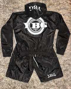 <b>Men</b> Sets Two Piece Custom Windbreaker <b>Shorts</b> and Hooded Tracksuits breathable <b>Zip</b> up 100% cotton Two Piece Windbreaker <b>Short</b> Set - Product Image 6