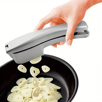 Presse Ail Multifonctionnel en Alliage de Zinc, Outil de Cuisine Intelligent, Trancheuse, Lavable, Gingembre, Gadgets, 1 Pièce