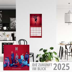 Calendario de Escritorio Personalizado BTS 2025, Material de Papel con Diseño de Impresión Electrónica para Uso en Oficina, Exhibición y Promoción - Product Image 1