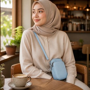 Sac de téléphone rond, pochette pour téléphone portable à bandoulière, double fermeture éclair, petit sac à bandoulière pour femmes, nouveau style 2025 - Product Image 2