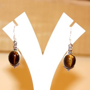 Boucles d'oreilles ethniques en argent sterling 925 unisexe fabriquées à la main - Product Image 3