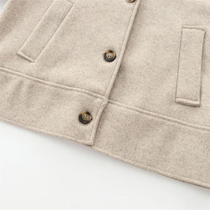 Veste safari en denim à col montant pour femme 2024, coupe ample, tricotée, imperméable, en coton, décontractée, streetwear - Product Image 5