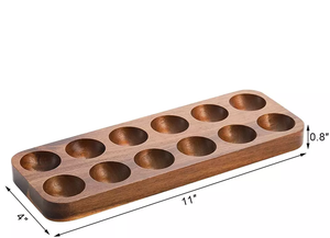 <b>Eco</b>-Friendly Polished Acacia Wood Tray with Elegant Matte Finish Multi-Purpose Tray with Handles for Home and Professional Use - Product Image 6