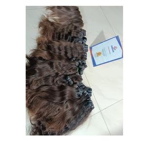 Vente en gros de paquets de cheveux humains bruts vierges indiens Cuticule à vague profonde en vrac alignée Extensions naturelles pures de style Fumi doux - Product Image 4