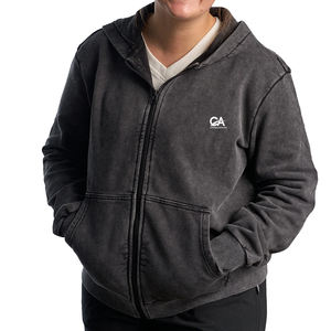 2025 nouveau Design prix de gros sweat à capuche lavé à l'acide pour hommes lourds hommes blanc coupe régulière luxe hommes sweats à capuche lavés à l'acide - Product Image 2