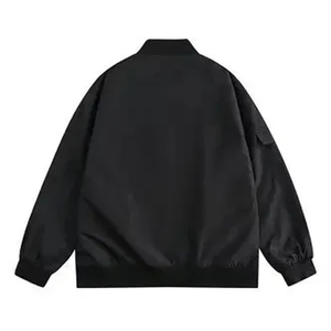 Autumn Men's Casual Outwear Hooded Windbreaker Baseball Coat High Quality <b>Fleece</b> Bomber <b>Jacket</b> with Thick <b>Warm</b> Canvas Fabric - Product Image 2