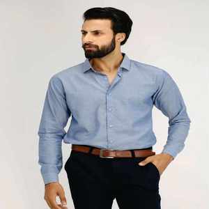 Haute qualité logo personnalisé grande taille chemises pour hommes robe de bureau à manches longues 100% coton chemise habillée pour hommes - Product Image 2