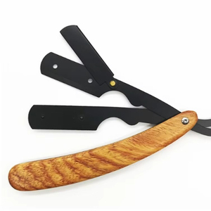 Maquinilla de afeitar de garganta de corte recto para salón de peluquería, maquinilla de afeitar profesional de acero inoxidable con borde recto - Product Image 3