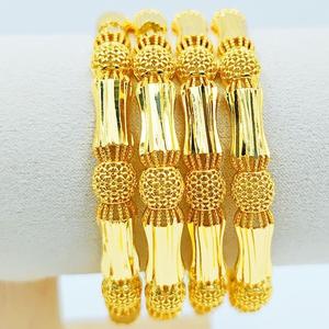 Großhandel vergoldete Kupfer Damenmode Armreifen Indisch Arabisch Feine Armbänder für Braut schmuck Dubai Schmuck - Product Image 4