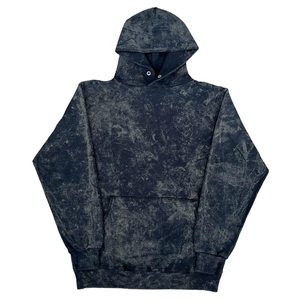 100% coton 500 GSM coton lourd épais hiver polaire à capuche boxy fit blanc uni hommes sweat à capuche pierre acide lavage pull - Product Image 1