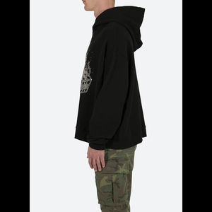 Sweat à capuche en coton molletonné unisexe personnalisé avec fermeture éclair de haute qualité tissu français pour strass impression bouffante longue saison d'hiver solide cousu - Product Image 5