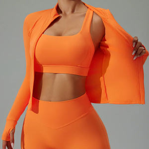 Vêtements de yoga pour femmes de haute qualité, séchage rapide, respirant, léger, soutien-gorge de yoga, haut de sport, veste, short taille mi-haute, pantalon - Product Image 5