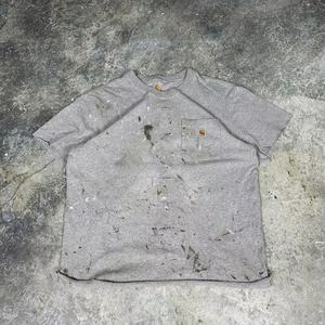 Camiseta de Hombre Estilo Hip Hop, Lavado Ácido, Desgastada, con Estampado Gráfico, Estilo Vintage, Algodón Grueso, Casual - Product Image 1