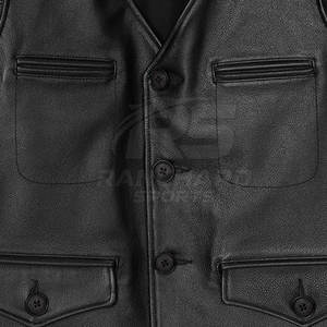 Good Quality Lightweight Oversized Leather <b>Vest</b> <b>Men</b> Jacket Breathable Winter Warm Leather <b>Vest</b> - Product Image 4