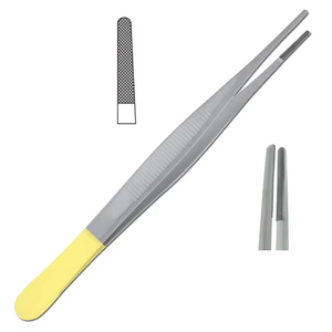 Pinzas de apósito Pinzas de disección de pulgar con punta dentada Herramientas quirúrgicas de acero inoxidable Fuente de alimentación manual - Product Image 6