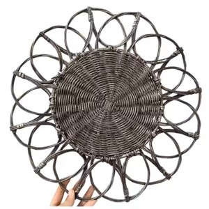 Rattan Charger Plate/<b>Woven</b> Placemat-Eco-Friendly Customizable Color/Size Modern Design for Table Dining Party Wedding Decor - Product Image 1