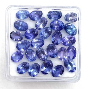 Cuentas sueltas de piedras preciosas facetadas de corte ovalado de tanzanita Natural de 5x7mm para fabricación de joyas, venta de piedra de tanzanita calibrada de alta calidad - Product Image 6