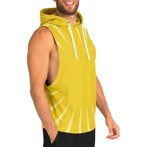 Sweat-shirt à capuche pour homme en coton 100% pour l'automne et l'hiver, veste d'entraînement fitness respirante à séchage rapide, vêtements de sport - Product Image 3