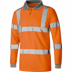 Camisa de Trabajo de Alta Visibilidad de Manga Larga 100% Poliéster de Alta Calidad, Camisa de Seguridad Reflectante de Alta Visibilidad para Hombre - Product Image 4