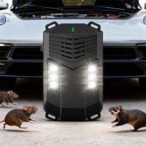 Xe Mart <span class=keywords><strong>Repeller</strong></span> đẩy lùi Chuột động vật gặm nhấm chống Mart chuột Chuột LED flash động cơ bay nhà để xe xe siêu âm gặm nhấm thấm - Product Image 1