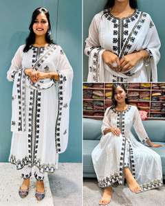 Traje Moderno de Alta Calidad para Mujer, Nuevo Kurti con Bordado de Rayón, Corte Naira, Pantalón y Dupatta, Precio al por Mayor, Diseño Moderno - Product Image 2