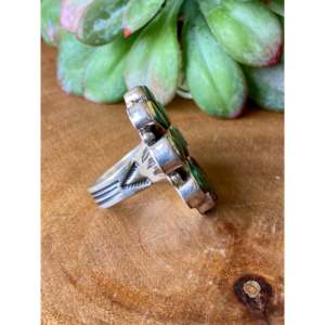 Anillo de Moda Herman Smith Royston con Turquesa, Plata de Ley, Engaste de Acero Inoxidable, Talla 9.75, Regalo - Product Image 3
