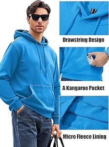 Sudadera con Capucha Casual de Invierno para Hombre, Lavado Ácido, Color Sólido, 100% Algodón, Felpa, Transpirable, Ecológica, con Bolsillo, Corte Regular, Ropa de Moda - Product Image 2