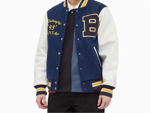 Fabricant de veste universitaire de haute qualité Broderie pour femmes Manches en cuir Personnalisé Baseball Letterman Varsity Jacket Outwear - Product Image 6