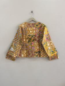 Chaqueta de Algodón Acolchada con Estampado Floral, Abrigo Reversible Estilo Bohemio - Product Image 6