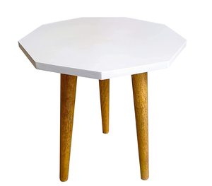Side <b>Table</b> for bedroom decoration with white top and three wooden <b>leg</b> Best furniture decor wooden - Product Image 1