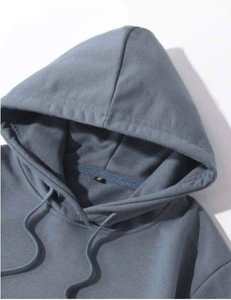 Nueva Sudadera con Capucha Personalizada con Logotipo, Lisa, Gruesa, Negra, Holgada, 100% Algodón, para Hombre, Ropa Urbana - Product Image 2