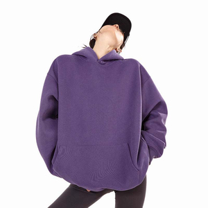 Sweats à capuche oversize décontractés pour femmes avec badge frontal, 100% coton tricoté, respectueux de l'environnement, manches chauve-souris - Product Image 2