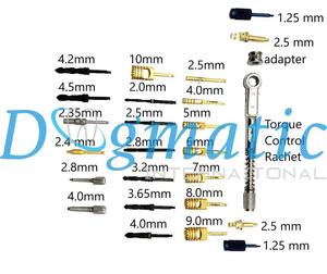 Kit d'implants dentaires manuels réutilisables Dogmatic International, 25 pièces, certifié CE Classe I, en acier inoxydable, pour insertion et extraction - Product Image 3