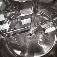 Cuve de mélange de détergent liquide à double enveloppe en acier inoxydable de 1000 L avec agitation à vapeur, moteur antidéflagrant pour produits chimiques