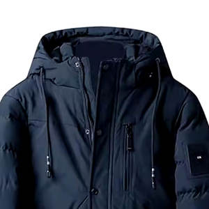 Chaquetas acolchadas de invierno con cuello levantado de servicio OEM para hombre, chaquetas acolchadas de hombre con logotipo personalizado OEM, ropa de calle al por mayor - Product Image 5