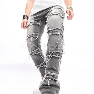 Pantalones apilados de alta calidad para hombre Venta caliente Pantalones lavados para hombre Pantalones apilados transpirables para hombre - Product Image 3